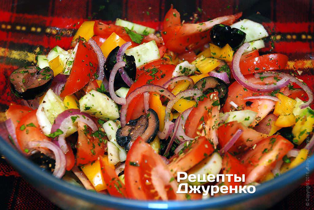 Греческий салат — классический пошаговый рецепт.